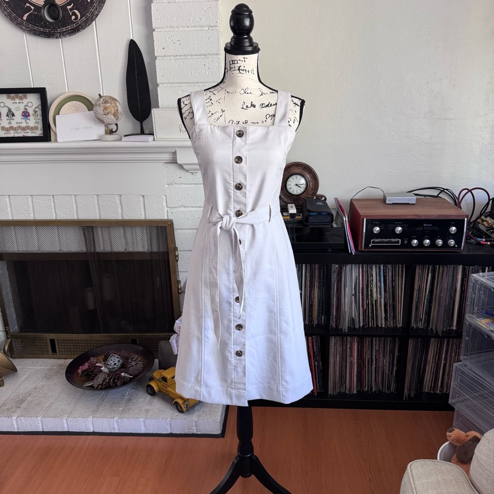 Ann Taylor Midi Dress with Button Detail